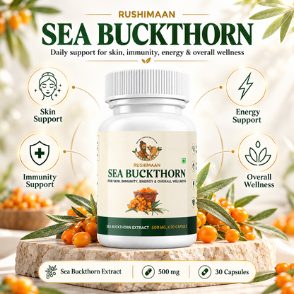 Rushimaan Sea Buckthorn Extract 500mg – 30 Capsules