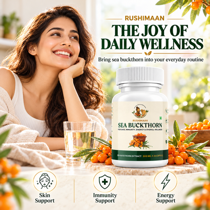 Rushimaan Sea Buckthorn Extract 500mg – 30 Capsules