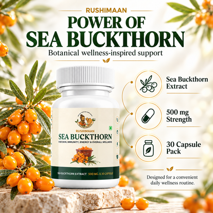 Rushimaan Sea Buckthorn Extract 500mg – 30 Capsules