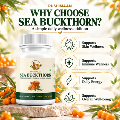 Rushimaan Sea Buckthorn Extract 500mg – 30 Capsules