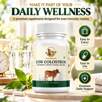 Rushimaan Cow Colostrum Capsules 500mg – 30 Capsules