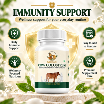 Rushimaan Cow Colostrum Capsules 500mg – 30 Capsules